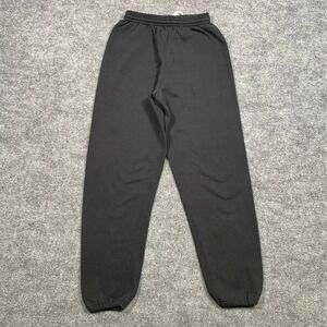 Vintage Jerzees Mens Black Fleece Lined Jogger Sweatpants Made in USA Size Small